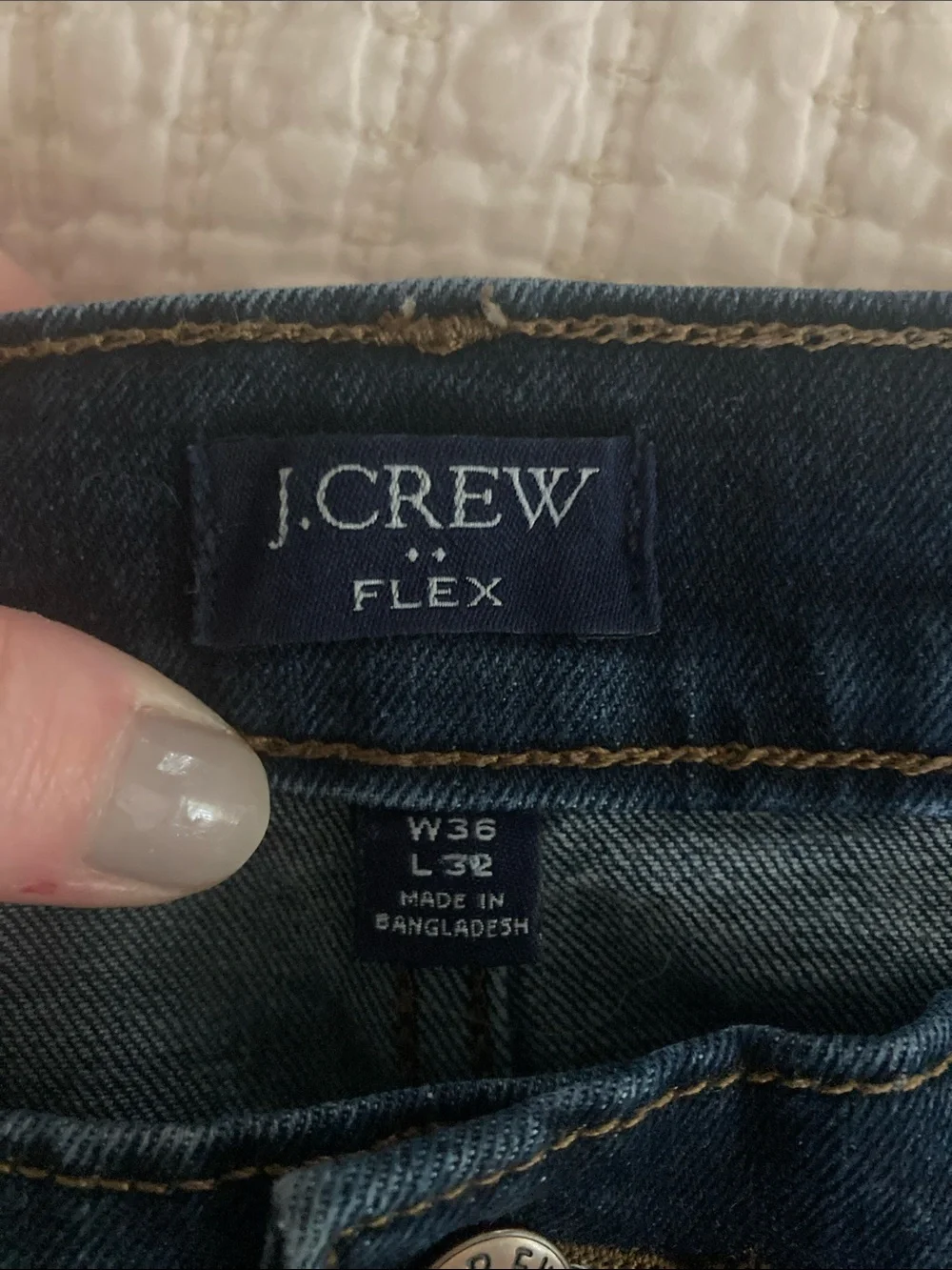J. Crew Men's Athletic Slim Straight Dark Blue Jeans